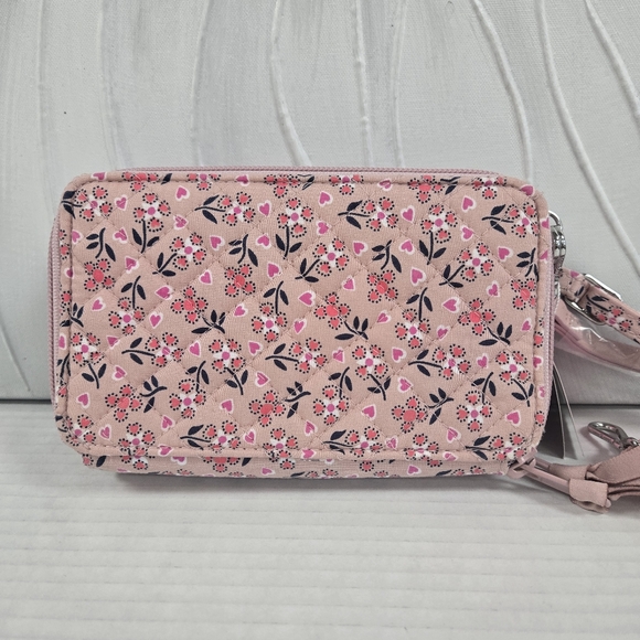 Vera Bradley | RFID All in One Crossbody | Felicity Paisley Pink - Picture 3 of 12